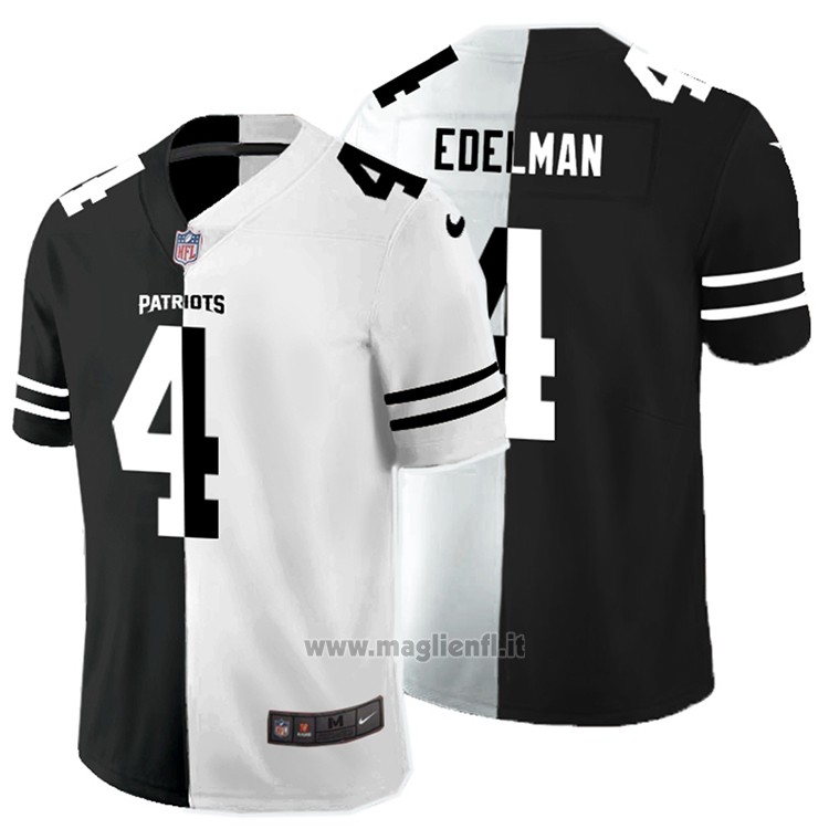 Maglia NFL Limited New England Patriots 4 Edelman Black White Split
